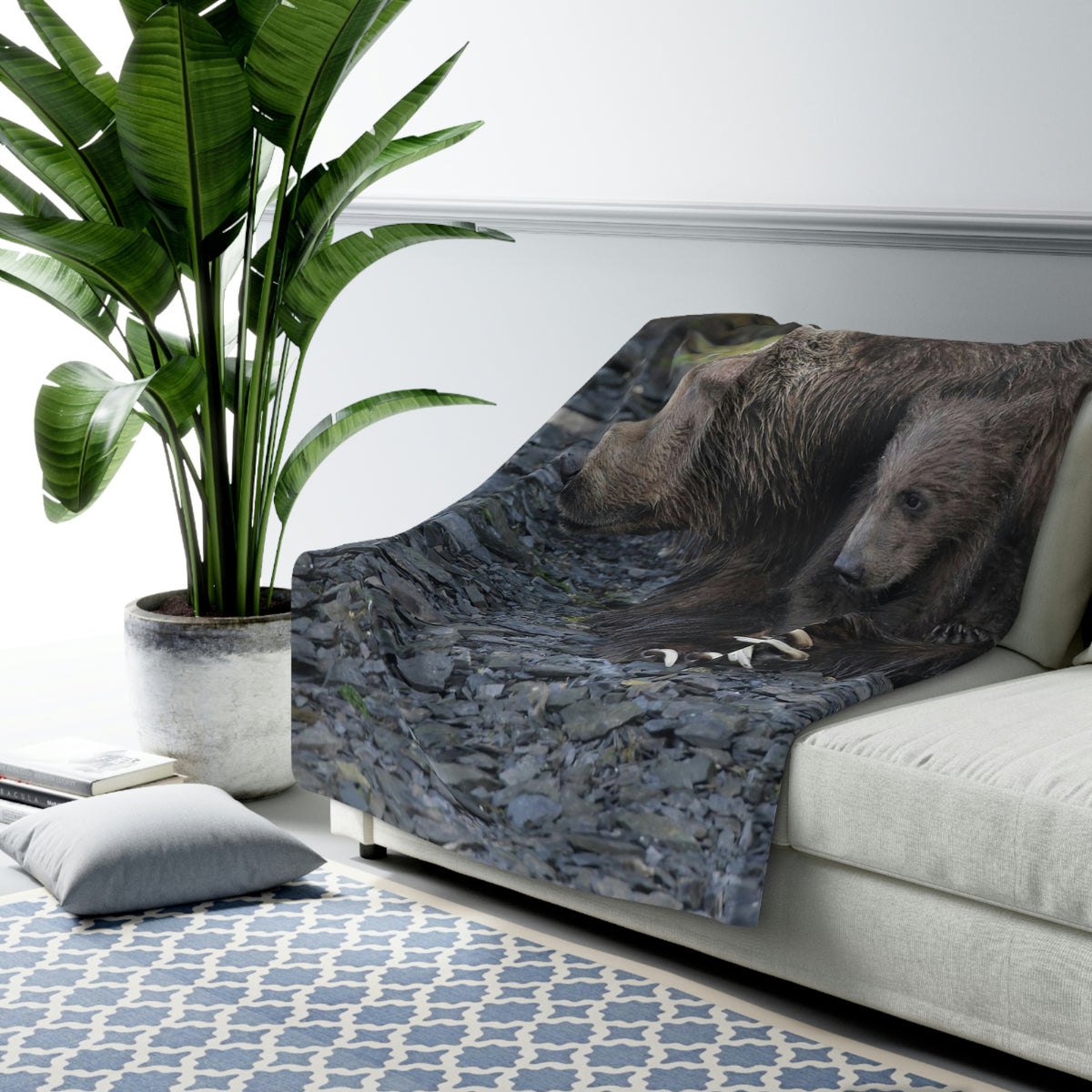Embracing Sow Sherpa Fleece Blanket