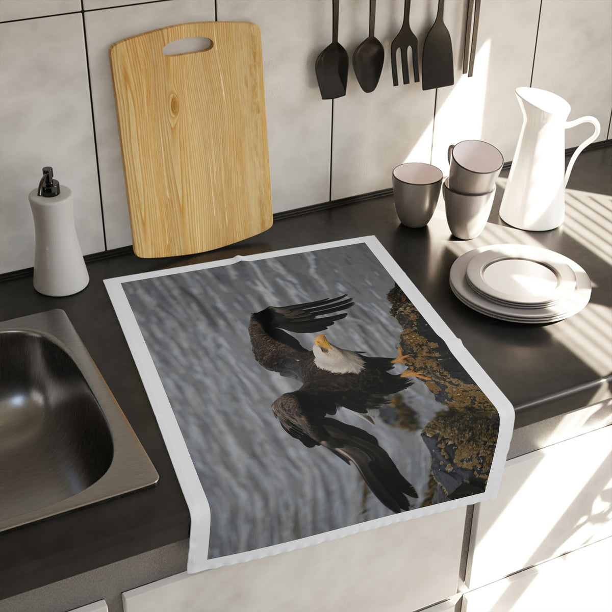 Bald Eagle Take Off Tea & Kitchen Towel