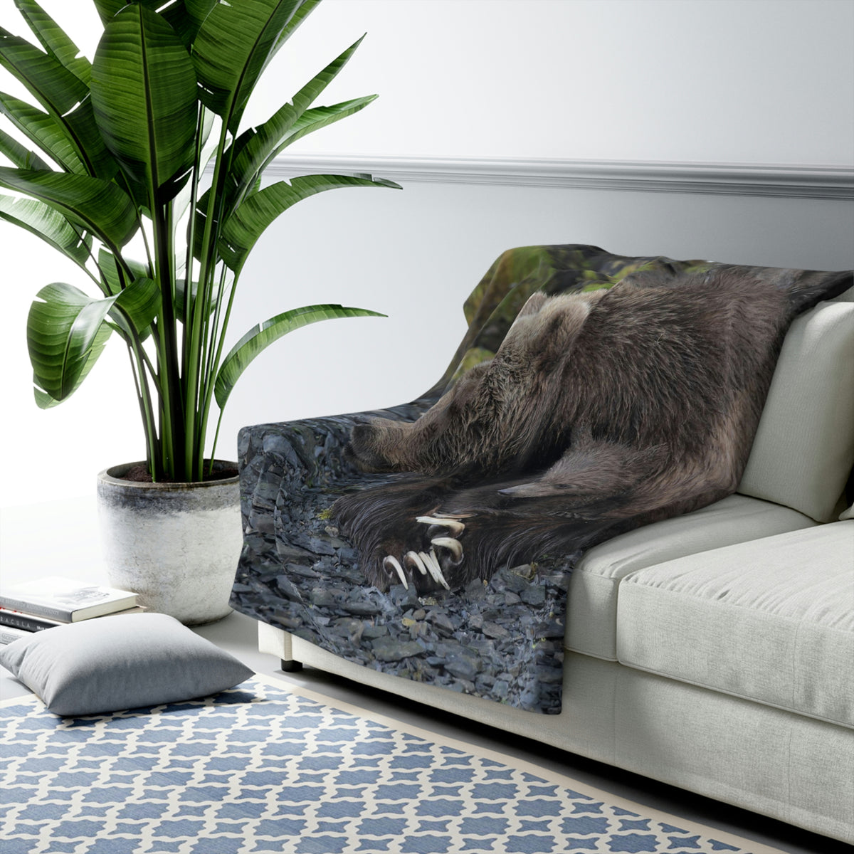 Embracing Sow Sherpa Fleece Blanket