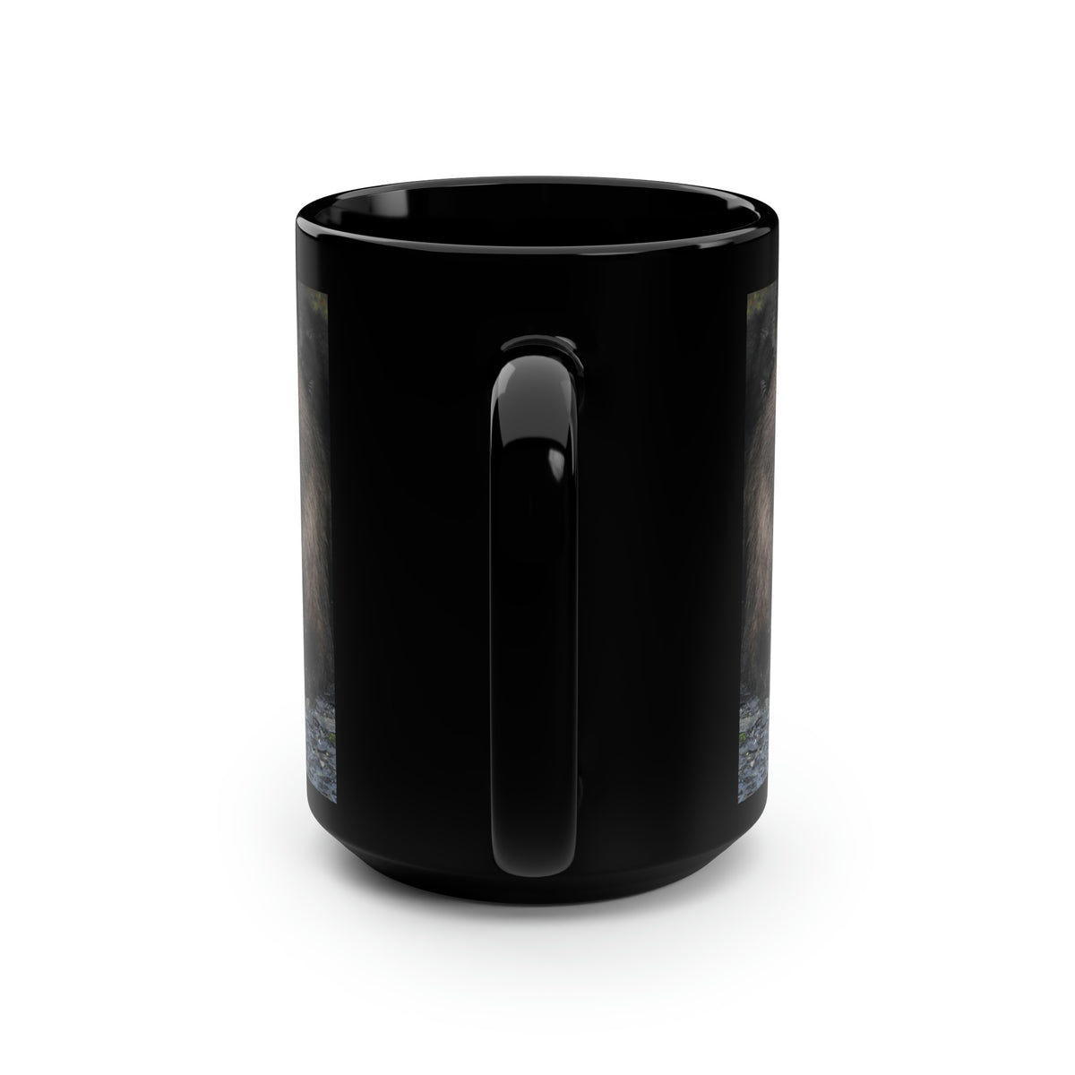 Embracing Sow Mirrored Black Mug, 15oz